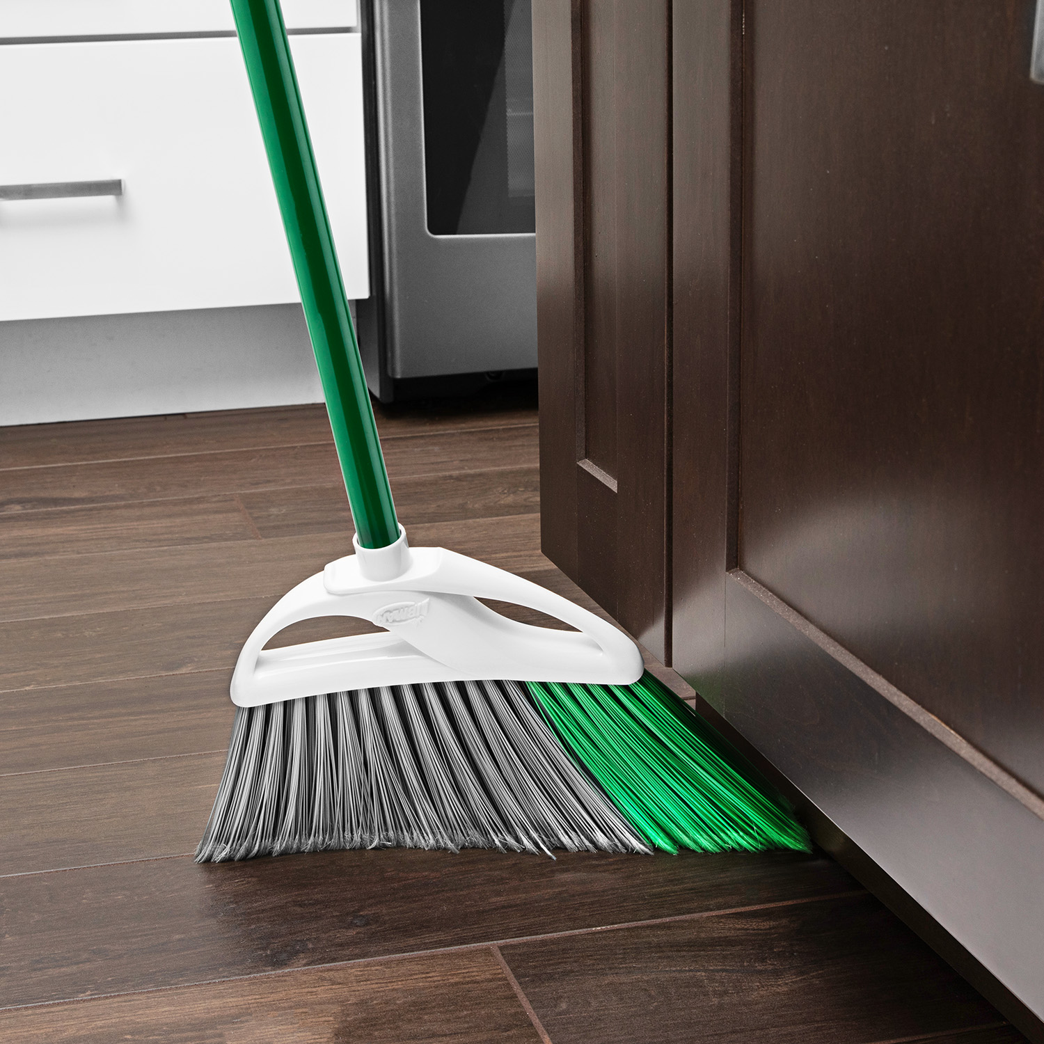 Libman Precision Angle Broom & Dustpan Set - 49" Handle, 11" Broom For Pet Hair, Indoor/Outdoor