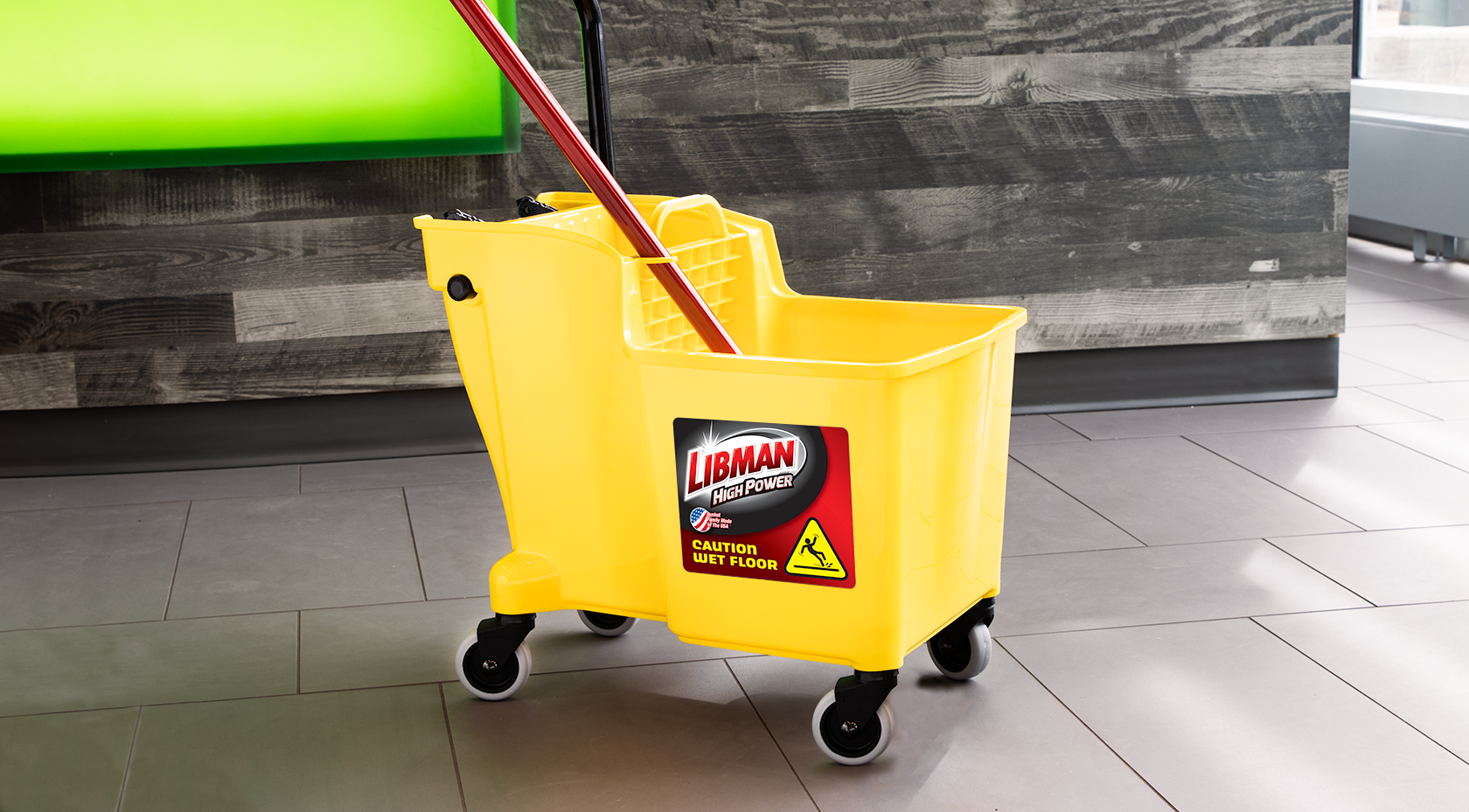 Mop bucket in office