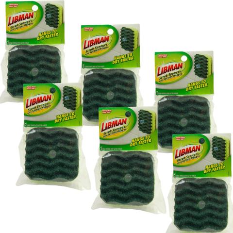 Scrub Sponges with Suction Hanger (12 Sponges)