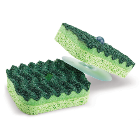 SCRUB SPONGES WITH SUCTION HANGER